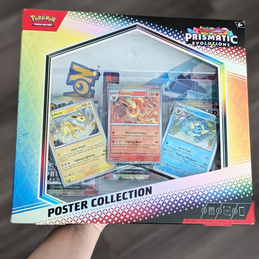NEW 💎 Prismatic Evolutions 💎 Poster Collection Pokemon Cards FACTORY SEALED